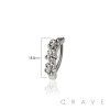 316L SURGICAL STEEL MULTI SAKURA FLOWER RAIL CLICKER BELLY RING